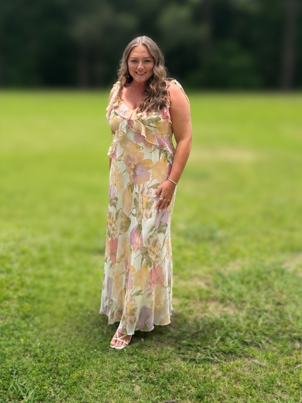 Taylor Floral Maxi Dress. Size: 12.